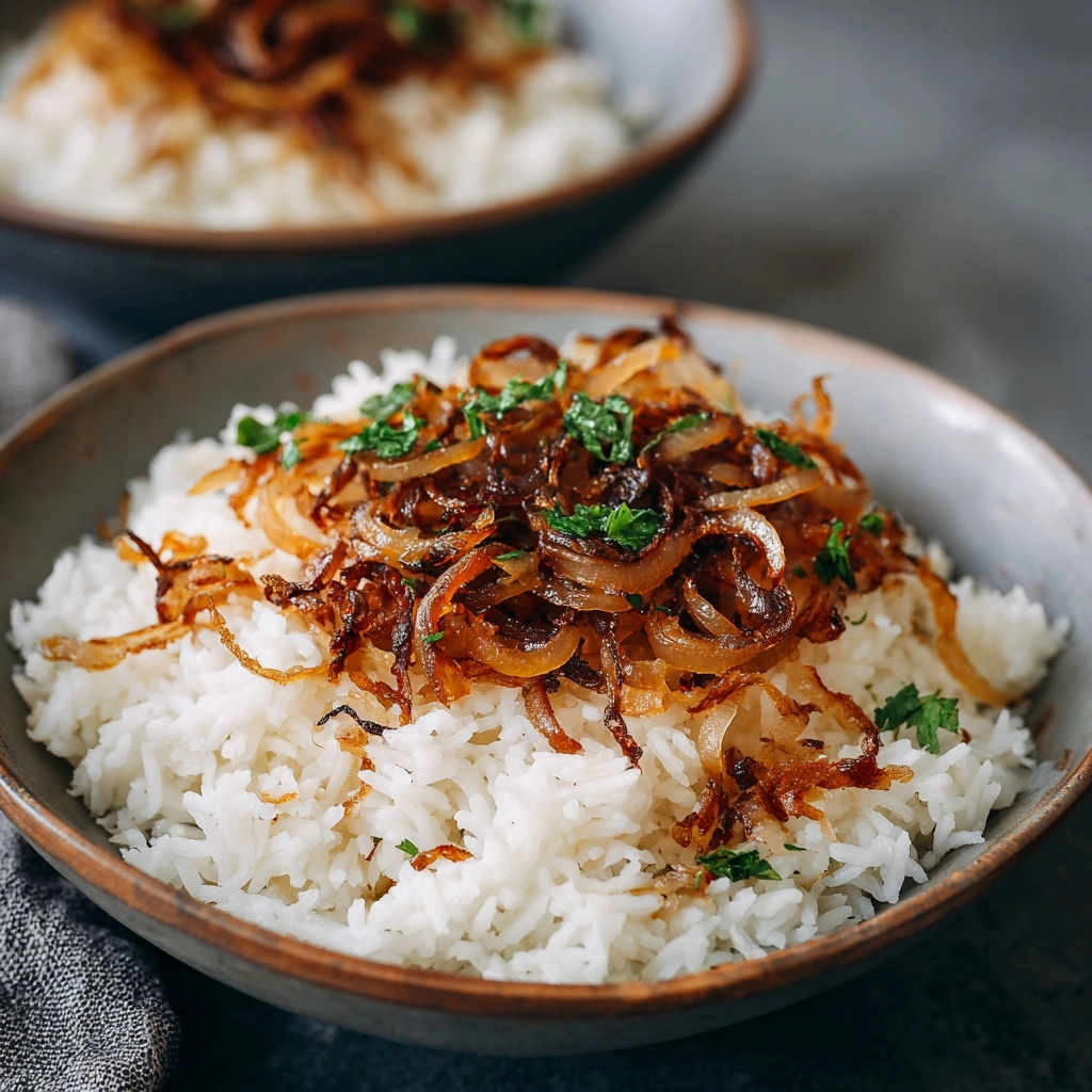 French Onion Soup Baked Rice Recipe - Recipe Image