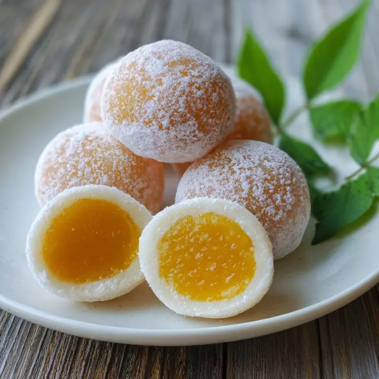 Whole Peach Mochi Recipe (Soft & Chewy) Recipe