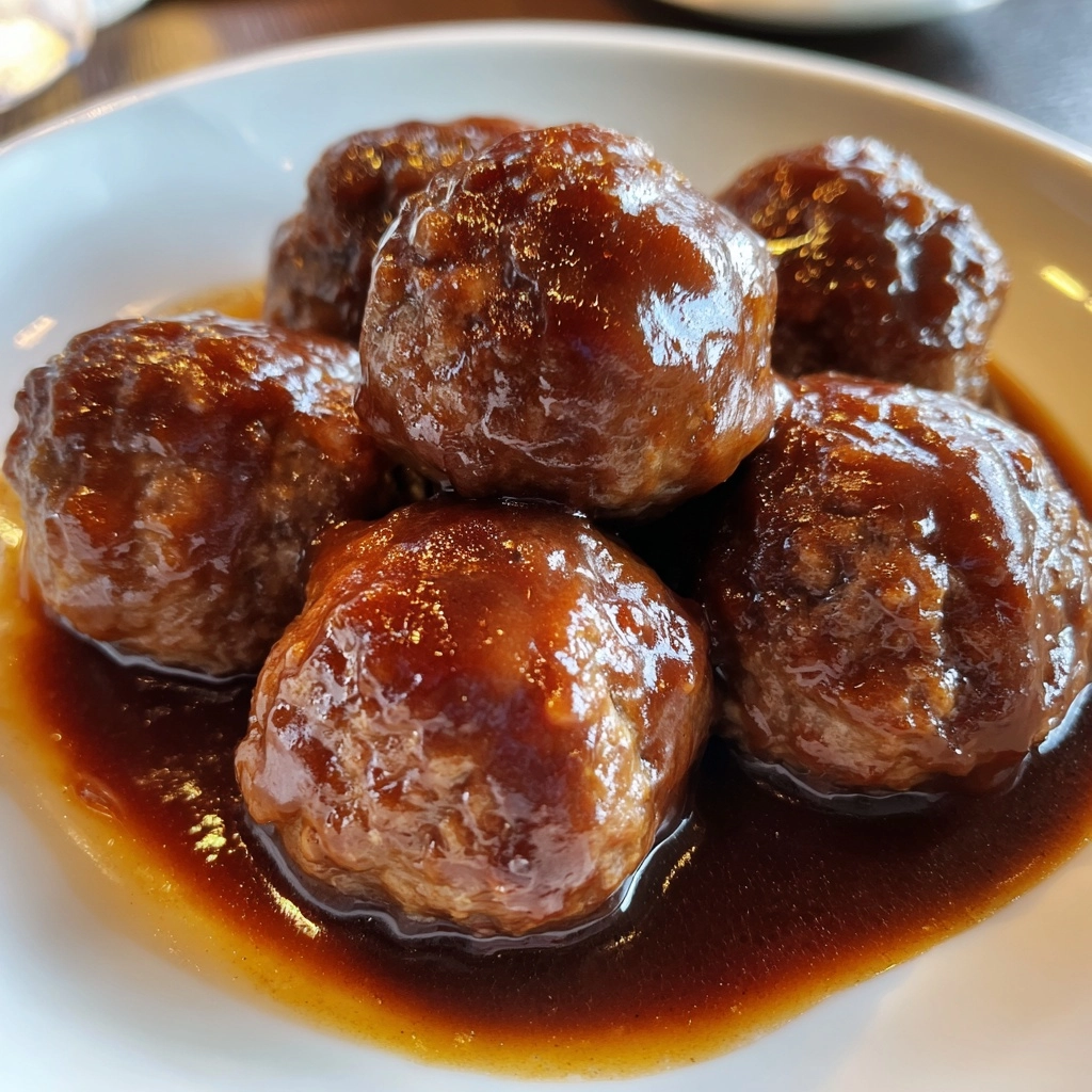 Creamy Slow Cooker Salisbury Steak Meatballs Recipe - Recipe Image