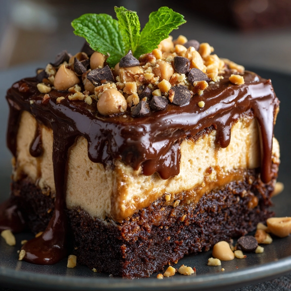 Chocolate Peanut Butter Poke Cake Recipe - Recipe Image