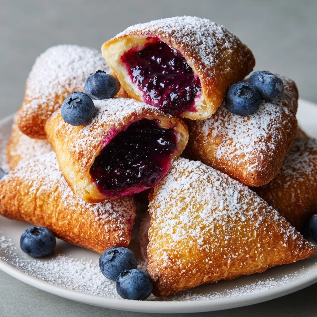 Air Fryer Blueberry Cheesecake Wontons Recipe - Recipe Image