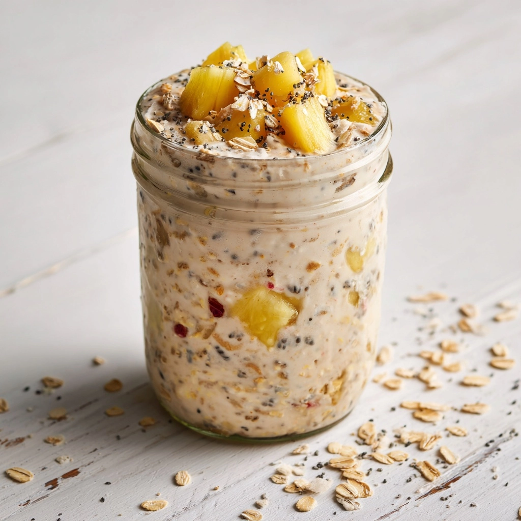 Pineapple Upside-Down Overnight Oats Recipe - Recipe Image