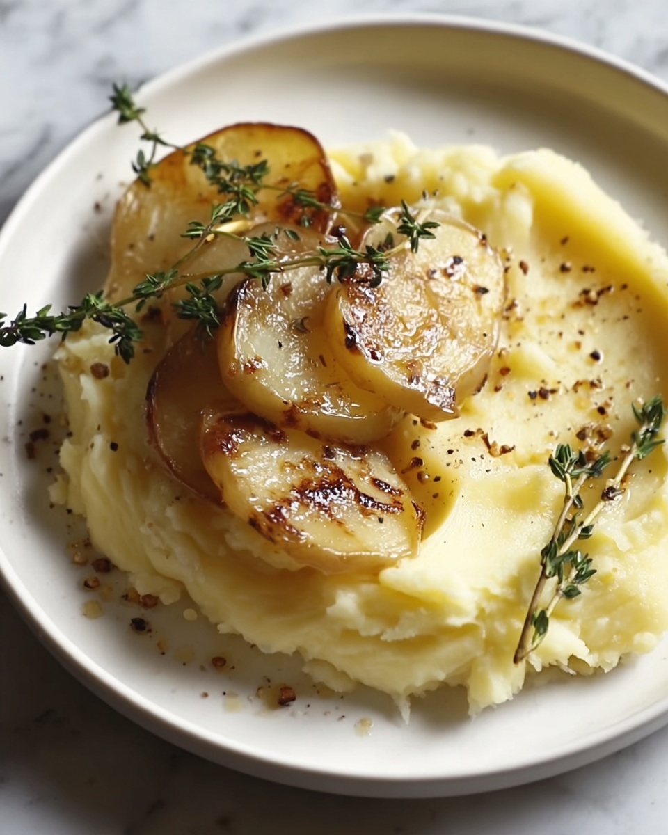 Creamy Parsnip and Cauliflower Puree with Roasted Garlic and Rosemary Recipe - Recipe Image