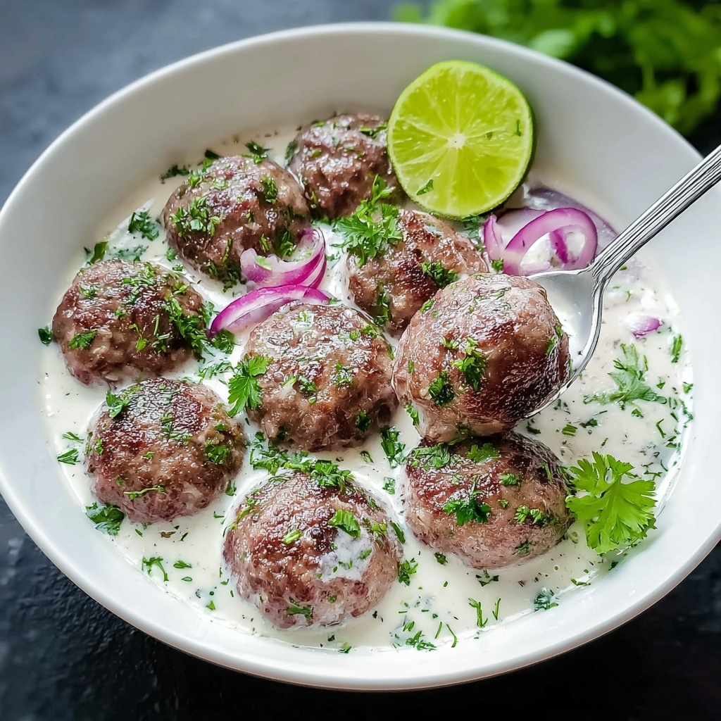 Juicy Beef Kofta with Garlic Yogurt Sauce: Easy Middle Eastern Bliss Recipe - Recipe Image