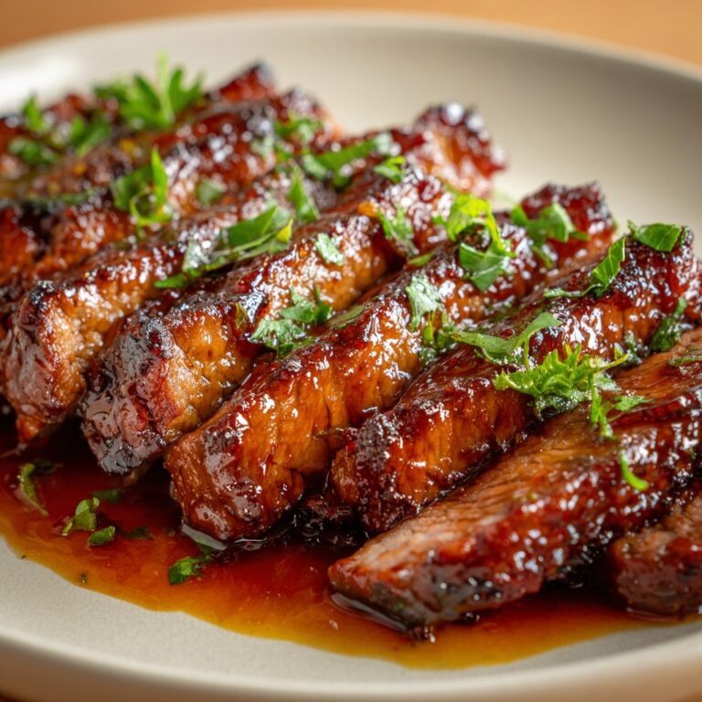 Grill Pan Honey Glazed Steak Strips Recipe