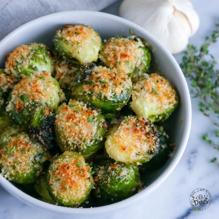 Smashed Brussels Sprouts with Parmesan Cheese Recipe