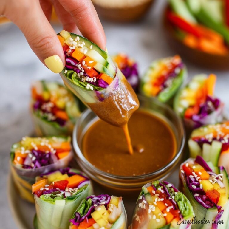 Vegetable Spring Rolls with Peanut Sauce Recipe