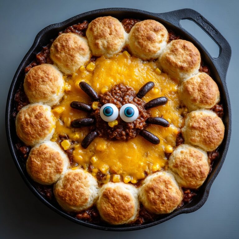 Cauldron of Chili with Spider Breads Recipe