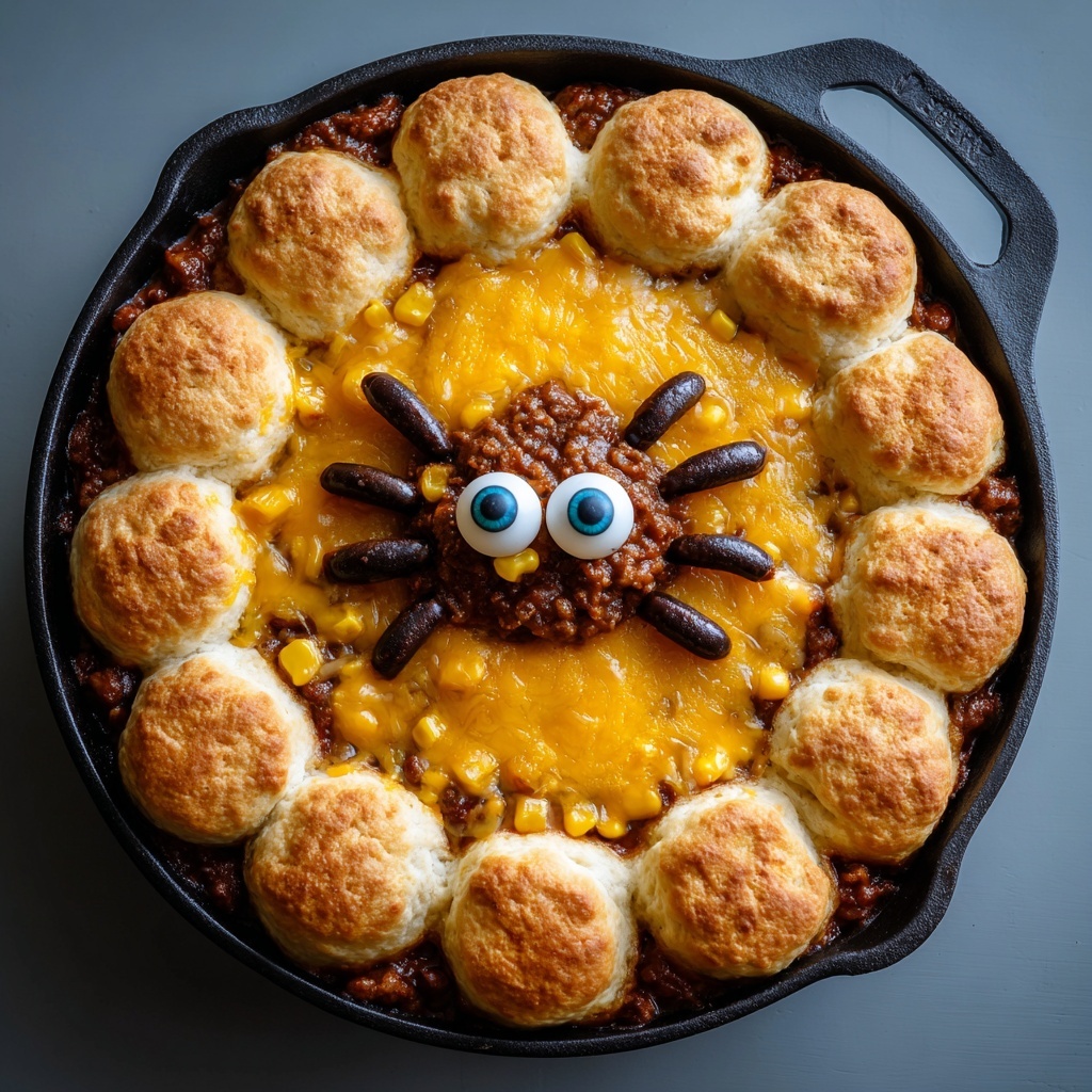 Cauldron of Chili with Spider Breads Recipe - Recipe Image
