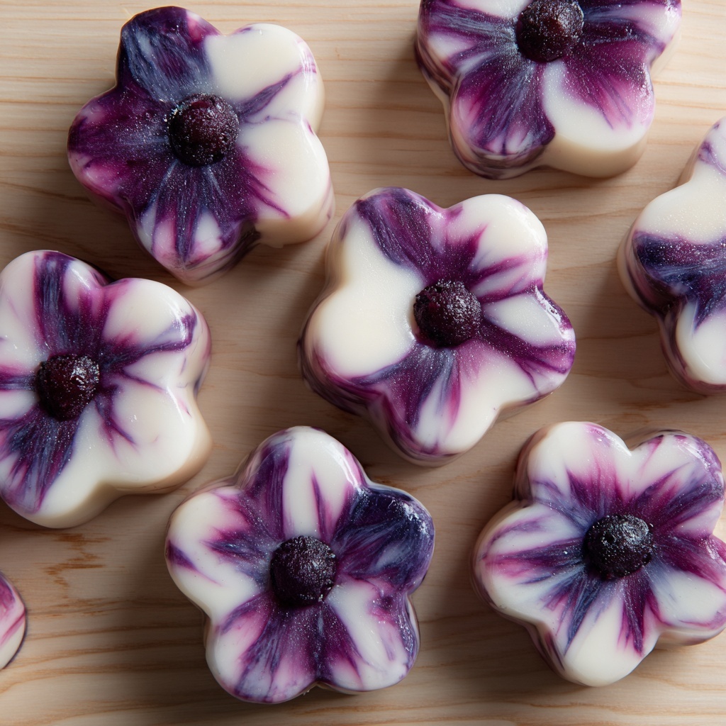 Blueberry Yogurt Swirl Dog Paw Treats Recipe - Recipe Image