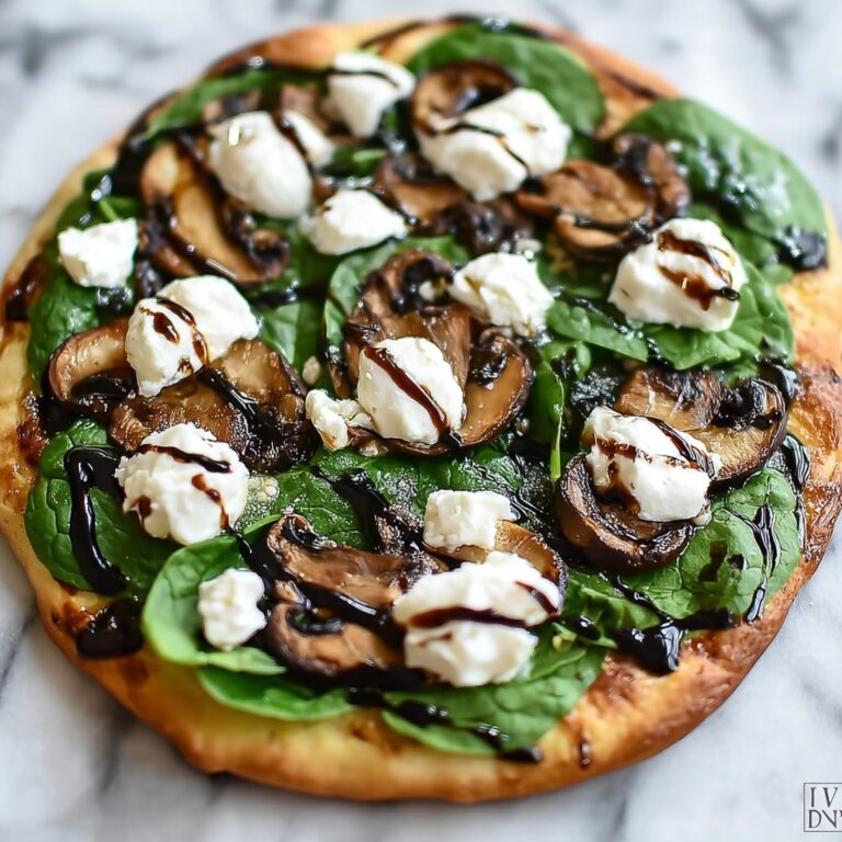 Best Balsamic Mushroom Goat Cheese Pizza with Spinach Delight Recipe