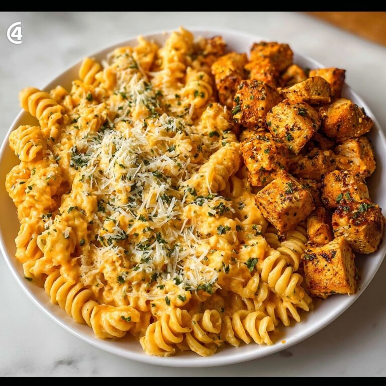 Creamy Velveeta Chicken Rotini Pasta with Mozzarella Garlic Cheese Sauce Recipe