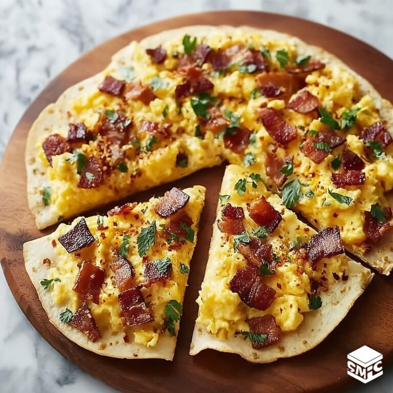Indulgent Breakfast Pizza on a Tortilla in Under 15 Minutes Recipe