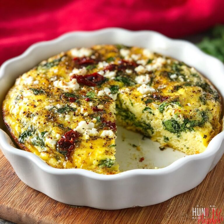 Cottage Cheese Egg Bake with Spinach, Feta, and Sundried Tomatoes Recipe
