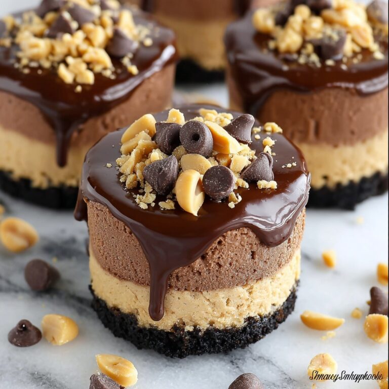 Chocolate Peanut Butter Mini Cheesecakes Recipe