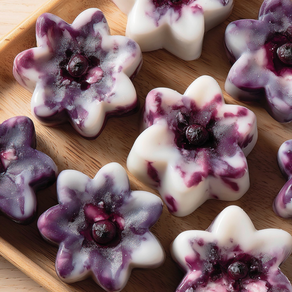 Blueberry Yogurt Swirl Dog Paw Treats Recipe - Recipe Image